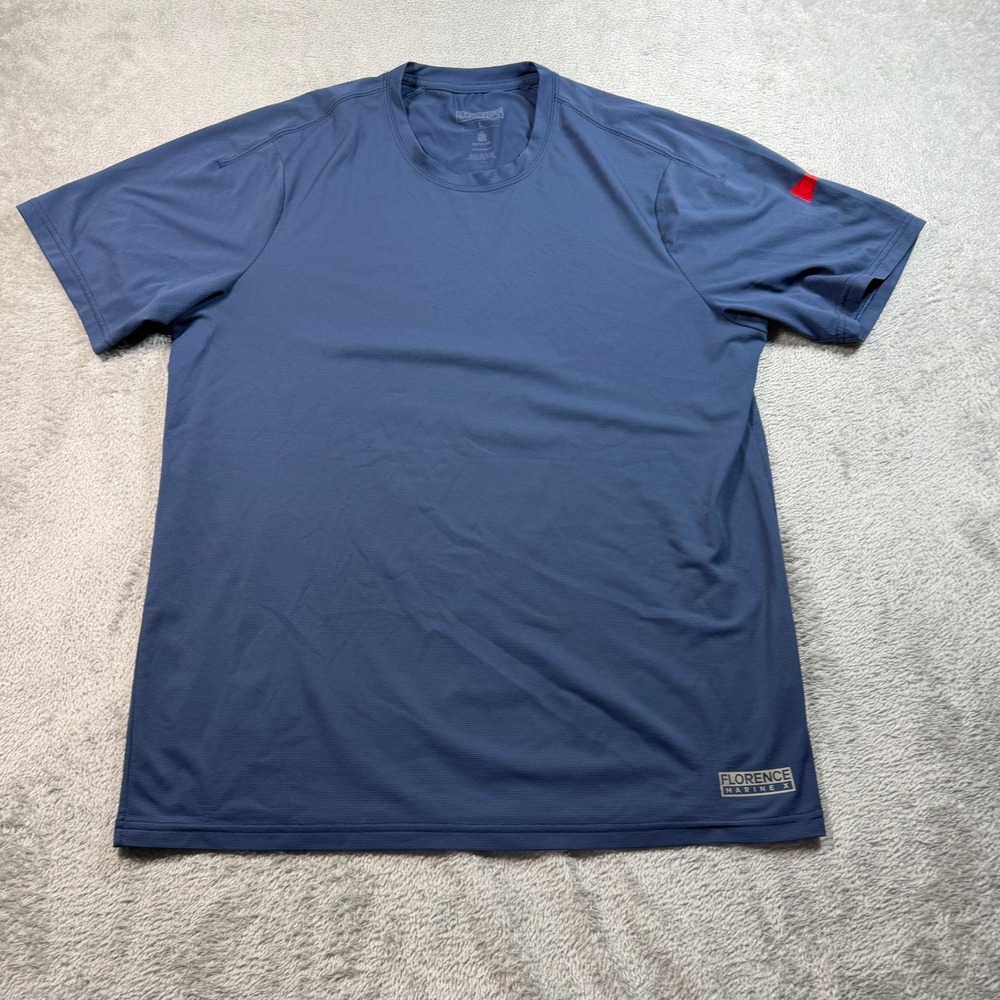 Florence Marine X Airtex T-Shirt Mens Large Blue Short Sleeve Quick Dry UPF